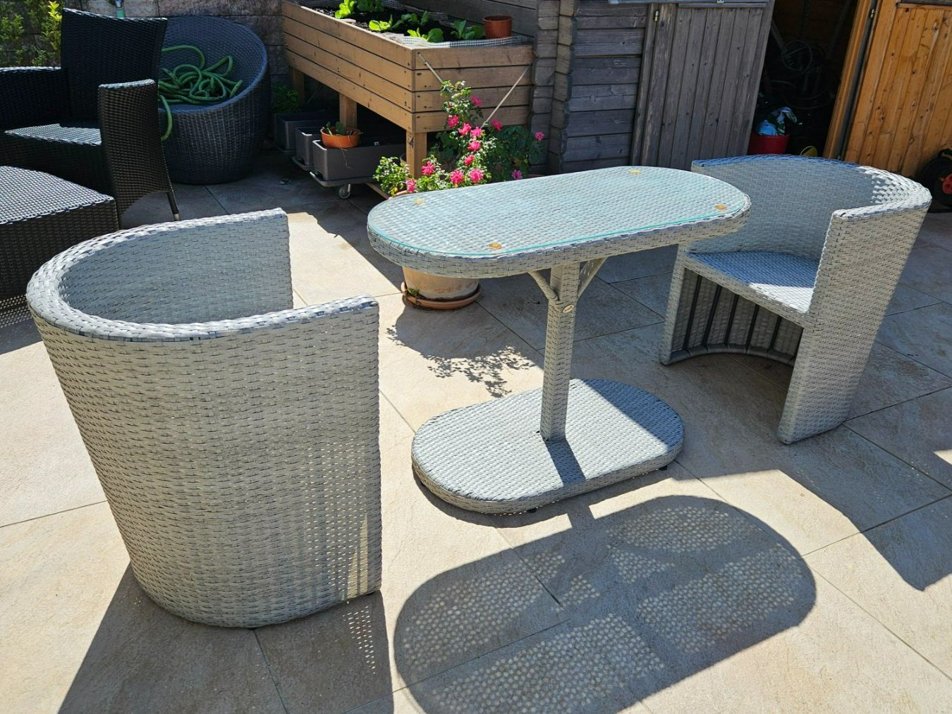 Set di tavolo e panche: Balkonset Tisch und Stühle – Usato da Dänikon ZH venduto da solamago