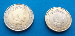 Monaco: 1 und 2 Euro 2023, SS-VZ.