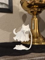 Deko Figur Katze mit Maus Halloween 