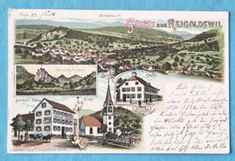 Reigoldswil - Gasthof Sonne - Litho - 1906