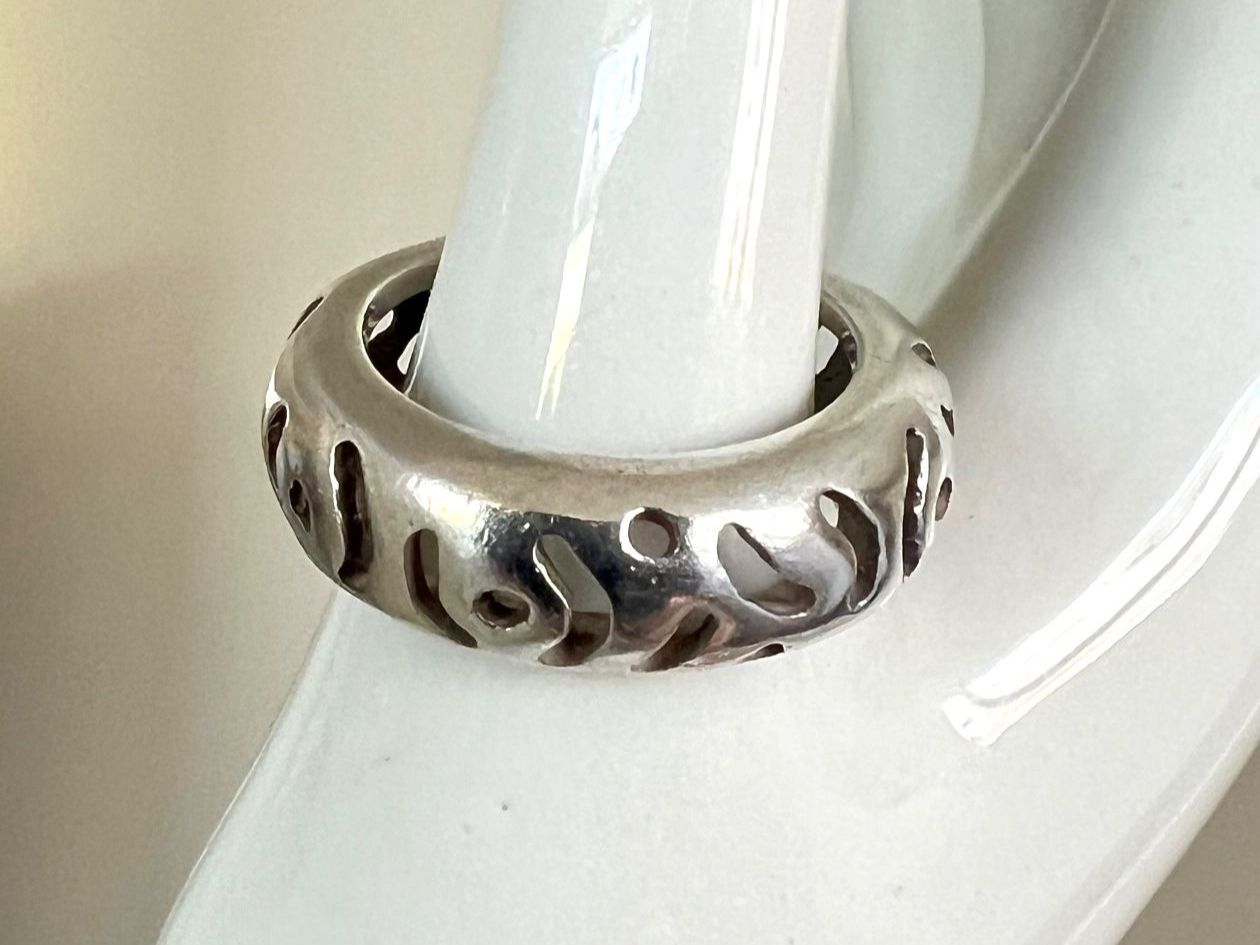 Ringe: Designer Silberring 925 mit Ornament-Durchbruch Gr. 53 – Gebraucht aus Ruswil von artbyhand 5