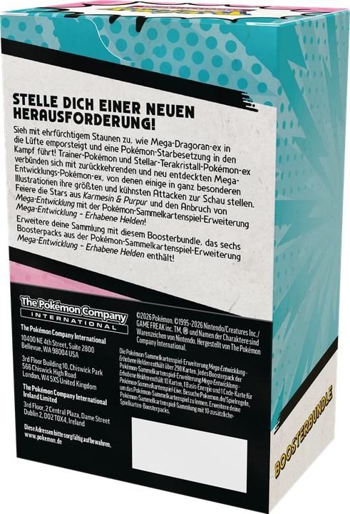 Pokémon Carte collezionabili: Erhabene Helden - Booster Bundle - GER/DE - Pokémon – Nuovo e nell'imballaggio originale da Zürich venduto da cherizet 3