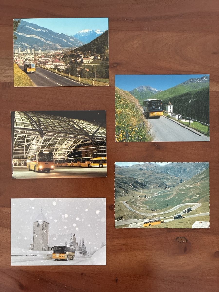 Cartes postales: 10 Ansichtskarten Schweiz von Postautos in GR – D'occasion à Oftringen par Cla.vD.74 2