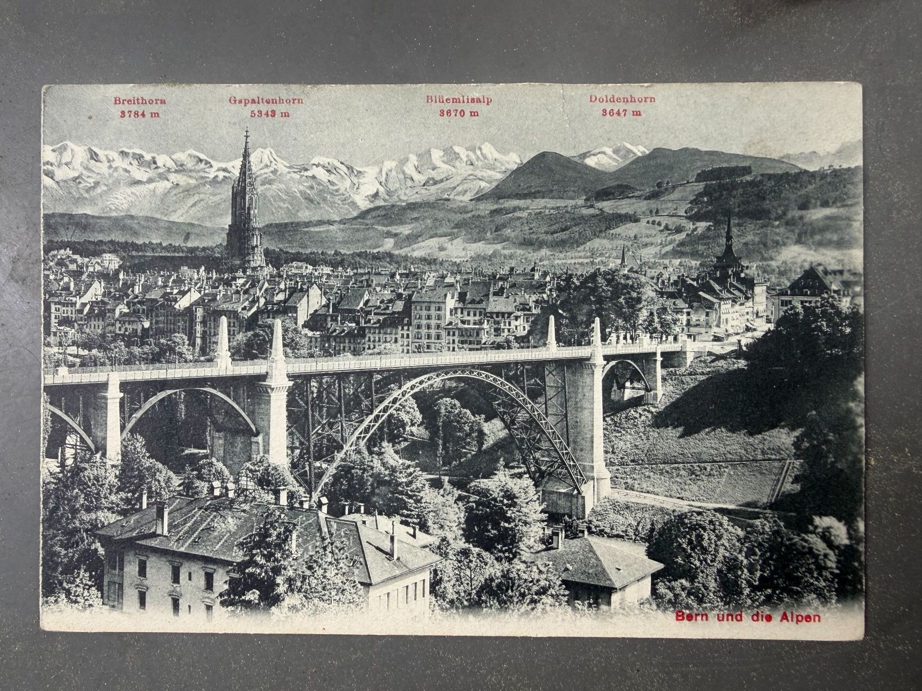 Cartoline postali: BERN - und die Alpen - Ansichtskarte – Usato da Tegerfelden venduto da siebenmacky