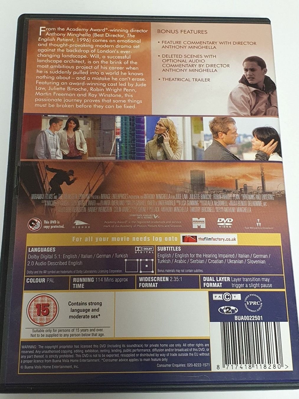 Tutti i DVDs: Breaking and Entering DVD – Usato da Oberdorf BL venduto da BaldenEagle 3