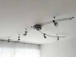 Deckenschienen Spot silber mit 6 Lampen