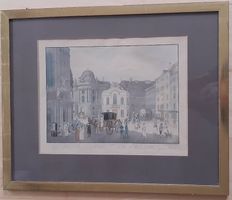 Antike Radierung Wien 19. Jht.