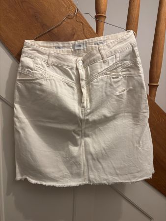 CLOSED Jeansrock Gr. 31 Bio Baumwolle, weiss