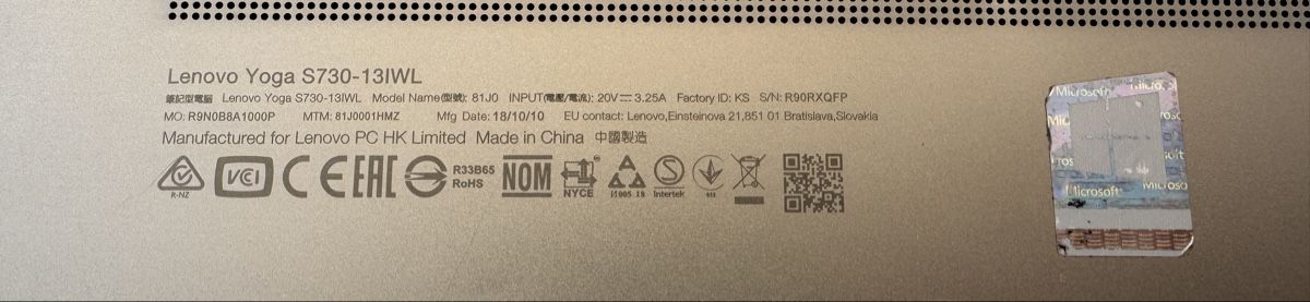 Lenovo Notebooks: Lenovo Yoga S730 – Gebraucht aus Zürich von boh_kj82 7
