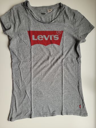 Levi's T-Shirt, grau mit Logo, Grösse M - Top Zustand!