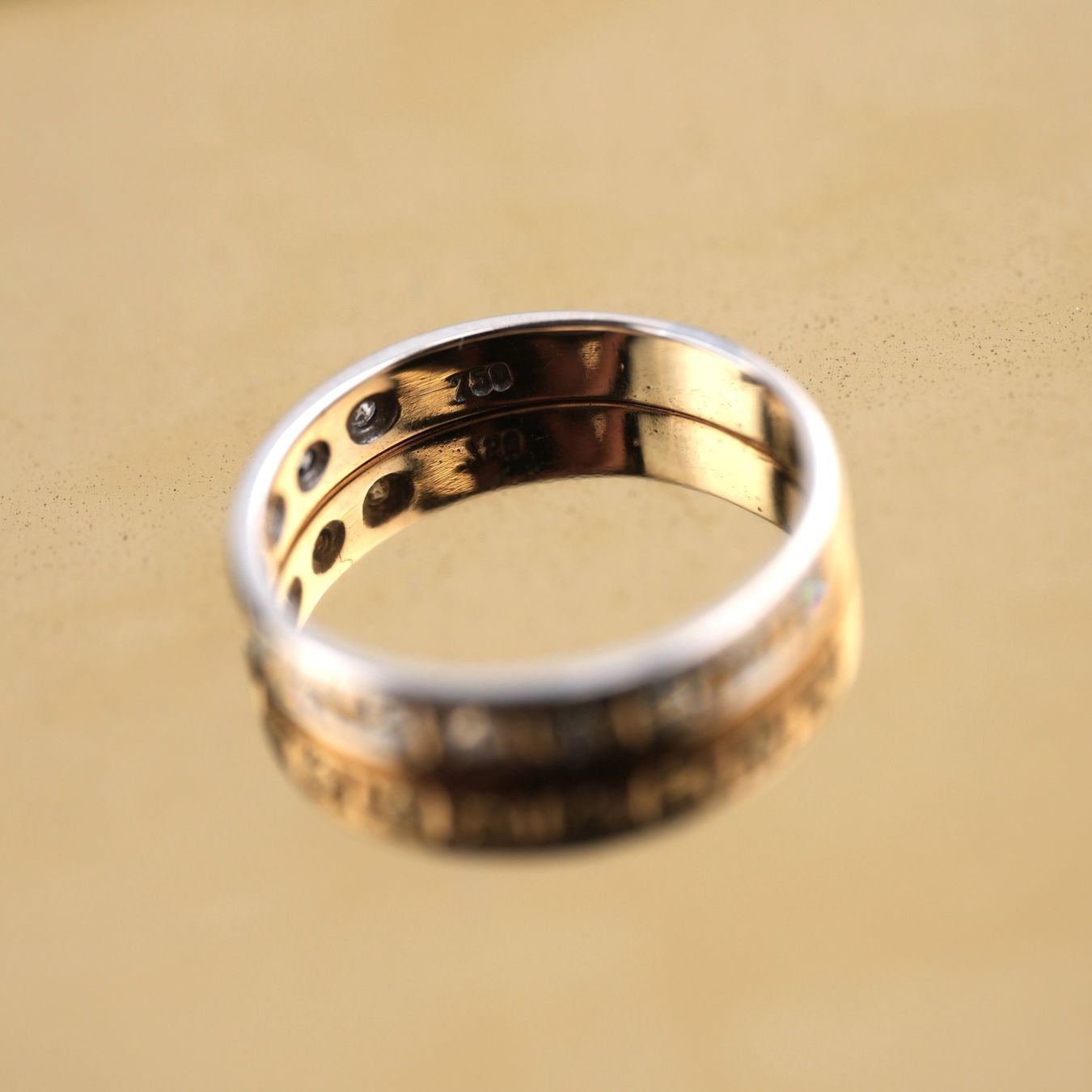 Anelli: Goldring 18K mit 12 Diamanten – Usato da Basel venduto da Vip24 4