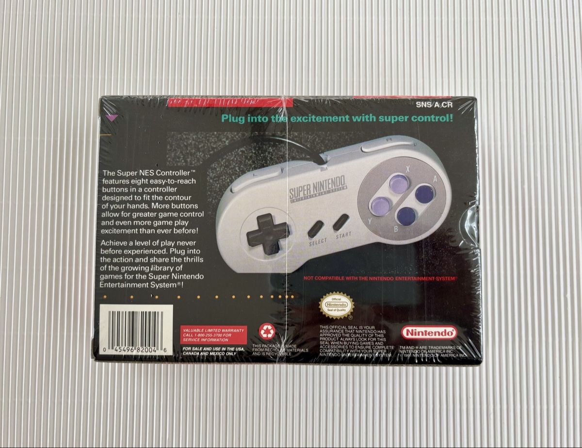 Nintendo Controller: Original Super Nintendo Controller, neu sealed Ntsc (!) – Nuovo e nell'imballaggio originale da Kehrsatz venduto da Sash17 1