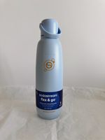 SodaStream Fizz & Go Metallflasche 0.9L hellblau neu,NP:28.-
