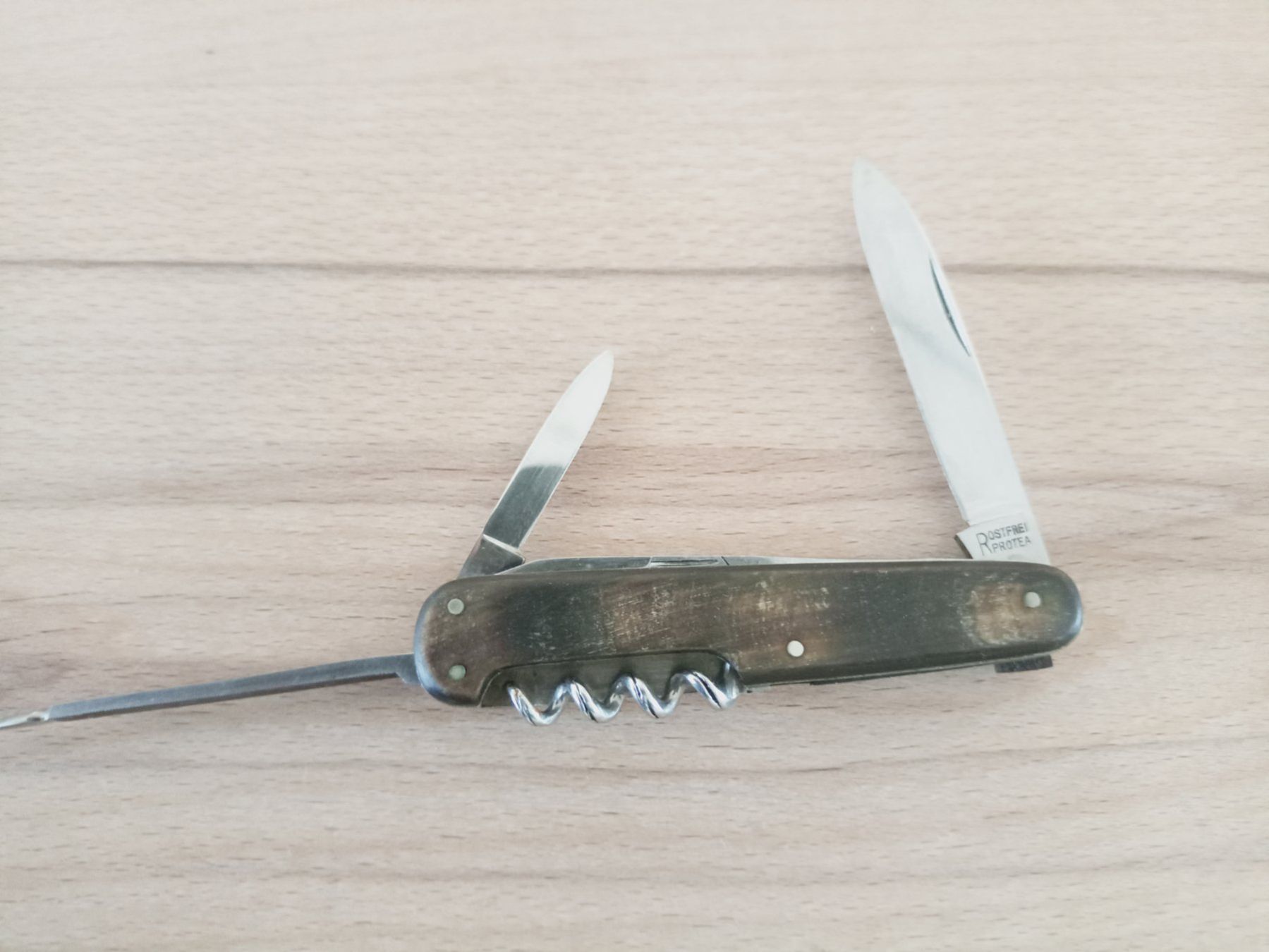 Coltelli tascabile: Seltenes Sackmesser "PROTEA" mit Horngriffe genietet. – Usato da Tuebach venduto da bac_7kpb 4