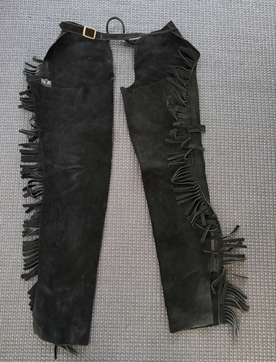 Pantaloni: Chisholm Trail Western Chaps mit Fransen M – Usato da Staufen venduto da Elina08 1