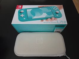 Nintendo Switch Lite - Türkis mit Reisecover