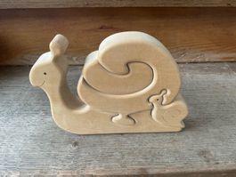 Holzpuzzle Monte Bois Schnecke Puzzle Holzspielzeug