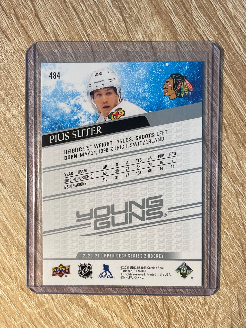 NHL Carte collezionabili: Upper Deck Young Guns Pius Suter Chicago Blackhawks – Usato da Thun venduto da Suomitiger 1
