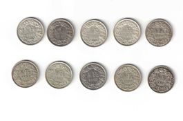 10 x 50 Rappen Silber