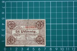 currency voucher germany hannover 25 pfennig 1921