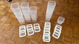 Vorratsdose Set transparent mit weissen Deckeln, 20x