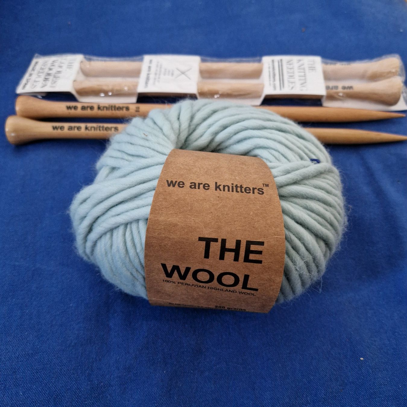 Lana: We are knitters, hellblaue Wolle mit 4 Stricknadeln – Nuovo e nell'imballaggio originale da Seuzach venduto da beinthemoment.ch