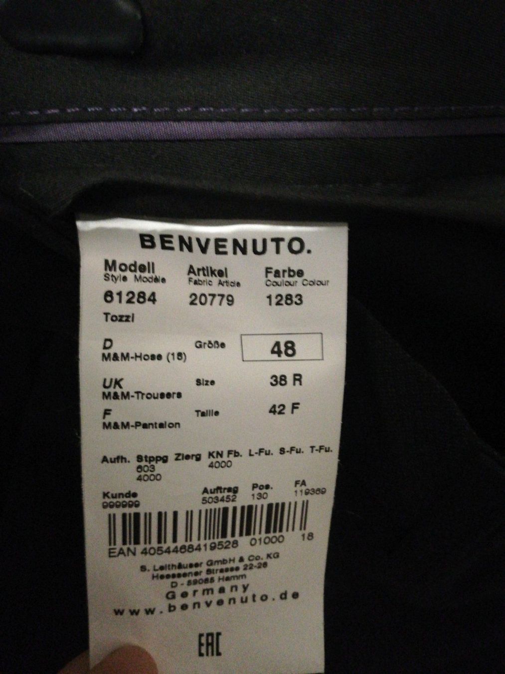 Pantaloni: Hosen Marke Benvenuto – Nuovo (secondo la descrizione) da Ballwil venduto da fischli01 3