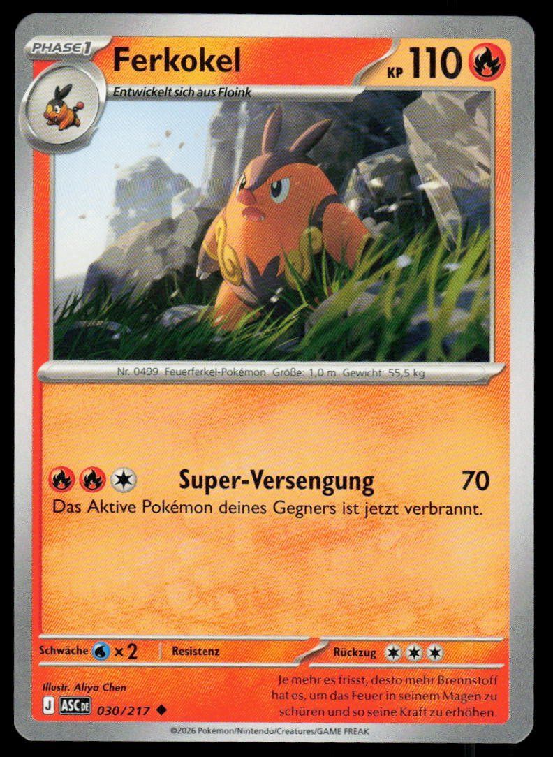 Pokémon Carte collezionabili: Pokemon Ferkokel 030/217 – Usato da Herisau venduto da Pokemon2025