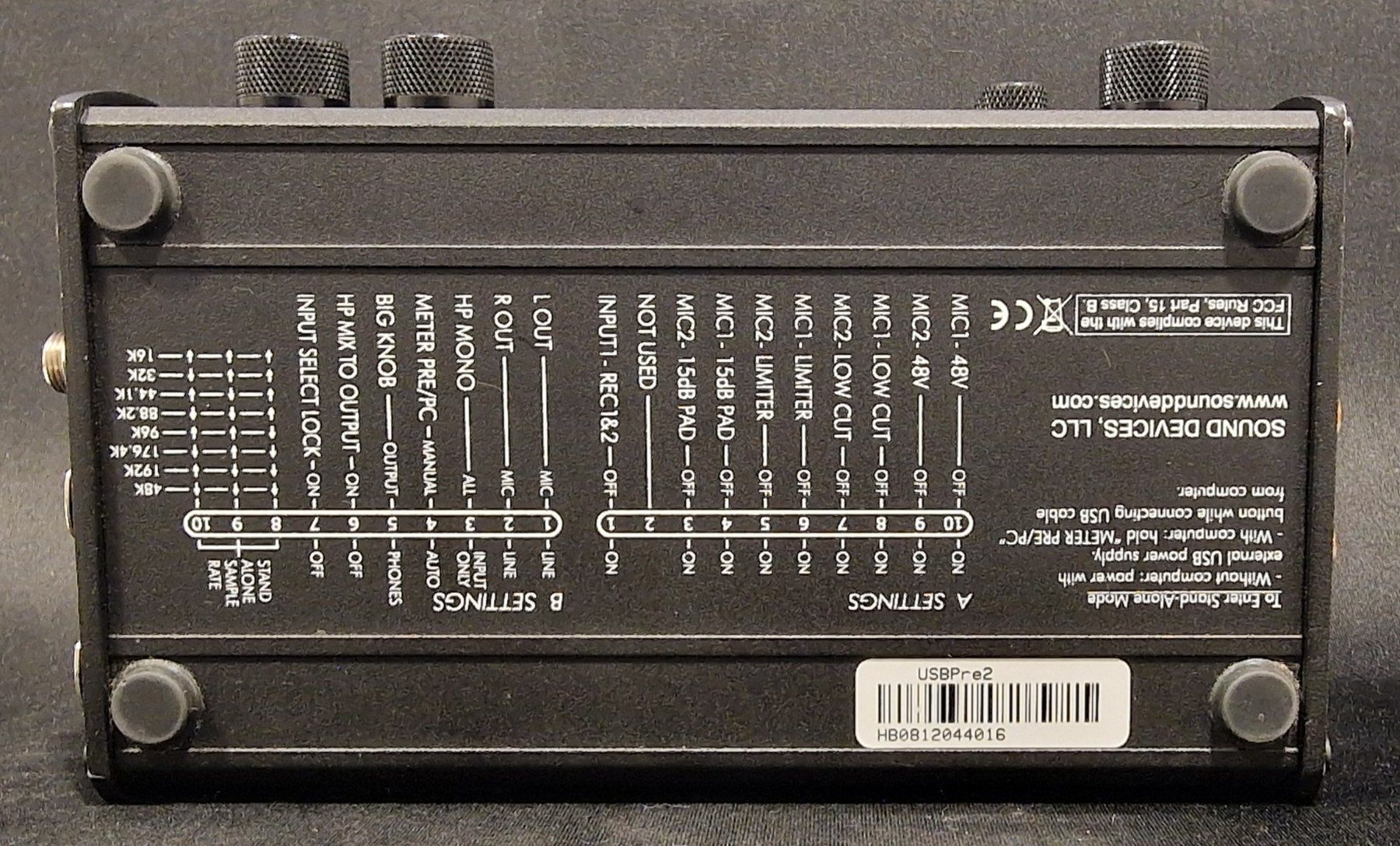Attrezzatura per studi di registrazione: Sound Devices USB Pre 2 – Usato da Montagnola venduto da phoneeko 2