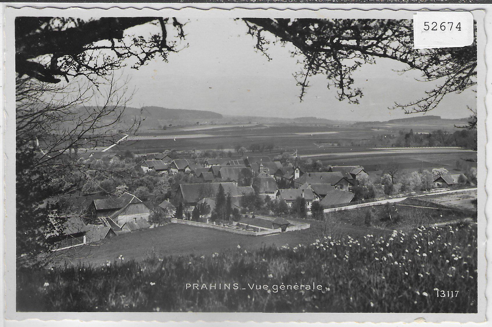 Cartoline postali: Prahins - Vue generale – Usato da Ettingen venduto da Kartenplanet