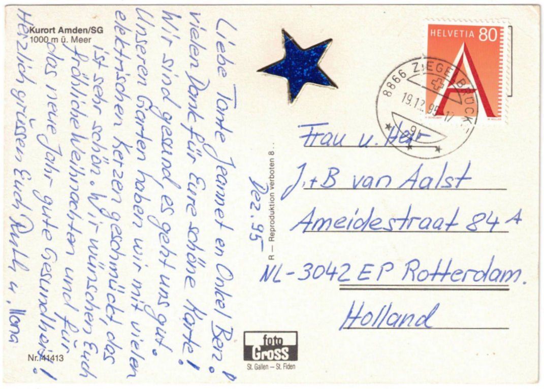 Cartoline postali: Amden - 3 Bild AK – Usato da Binningen venduto da Mountainrider 1