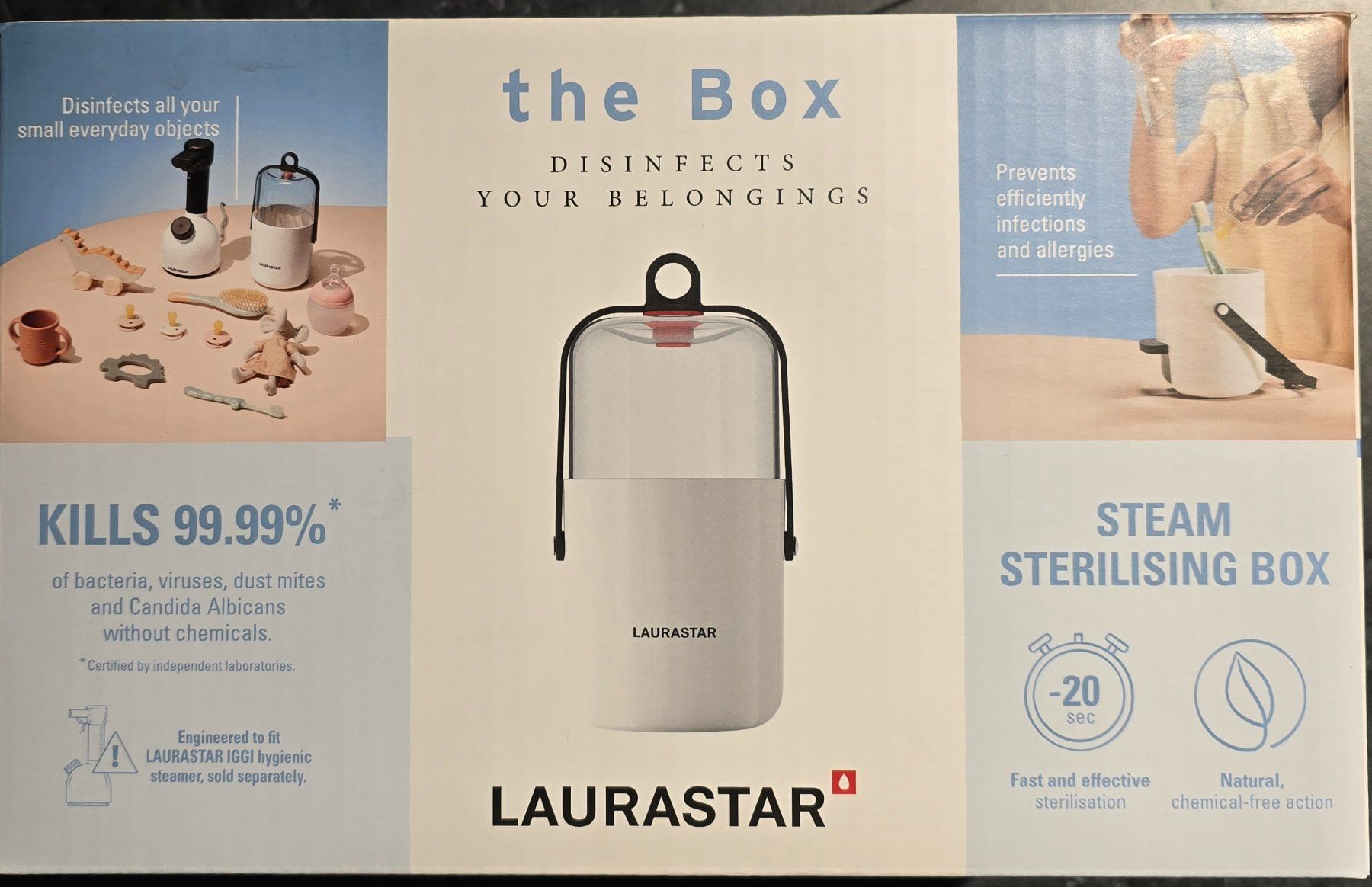 Pulitori a vapore: Laurastar IGGI The Box zur Bekämpfung von Bakterien – Nuovo e nell'imballaggio originale da Kestenholz venduto da Outlet-koenig 1