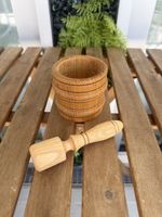 Holz Mörser mit Stössel