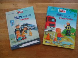 2 Bilderbücher: Max und die Polizei / Max und die Feuerwehr