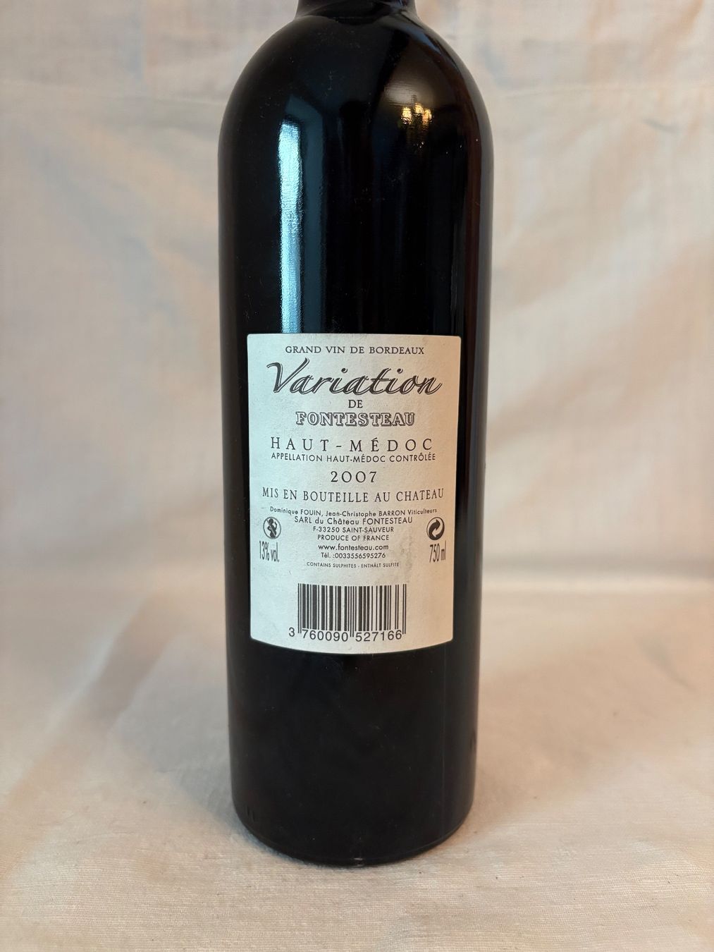 Vins: Variation de Fontesteau 2007 – D'occasion à Vers-chez-Perrin par David.23 1