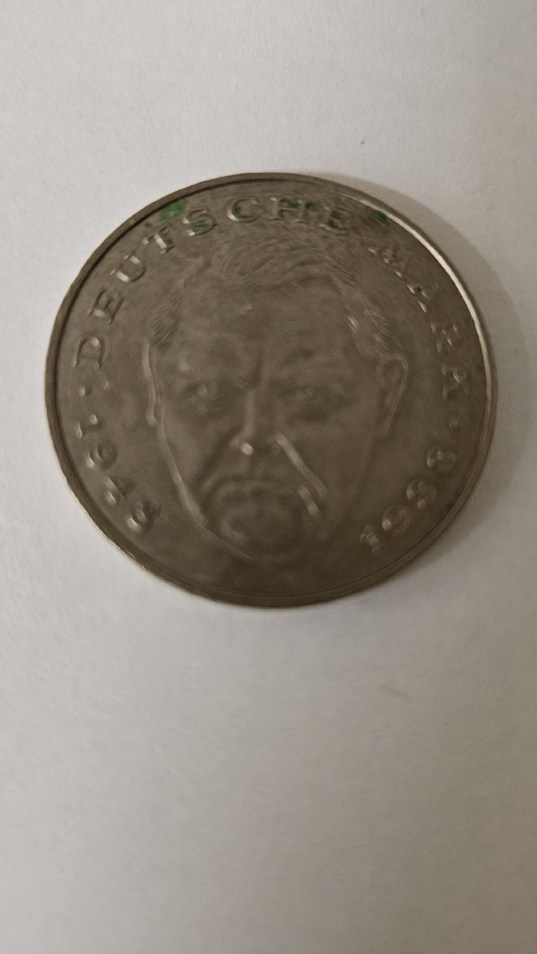 Tutti le monete: 2 Deutsche Mark, 1990, Ludwig Erhard – Usato da Ettingen venduto da samiba 1