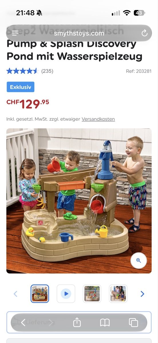 Giocattoli: Step2 Wasserspieltisch – Usato da Rheinfelden venduto da Kri_4329 3