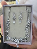 💎 Glamouröses Schmuckset: Halskette & Ohrringe, Neu! ✨ (53)