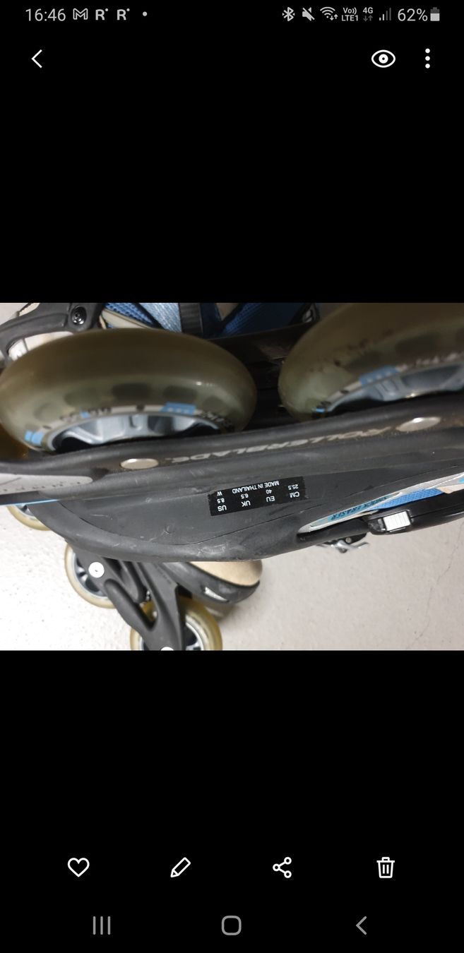 Pattini in linea & Pattini a rotelle: Patin roller Rollerblade, taille 40(25.5 cm) – Usato da Thônex venduto da Nico4444 4
