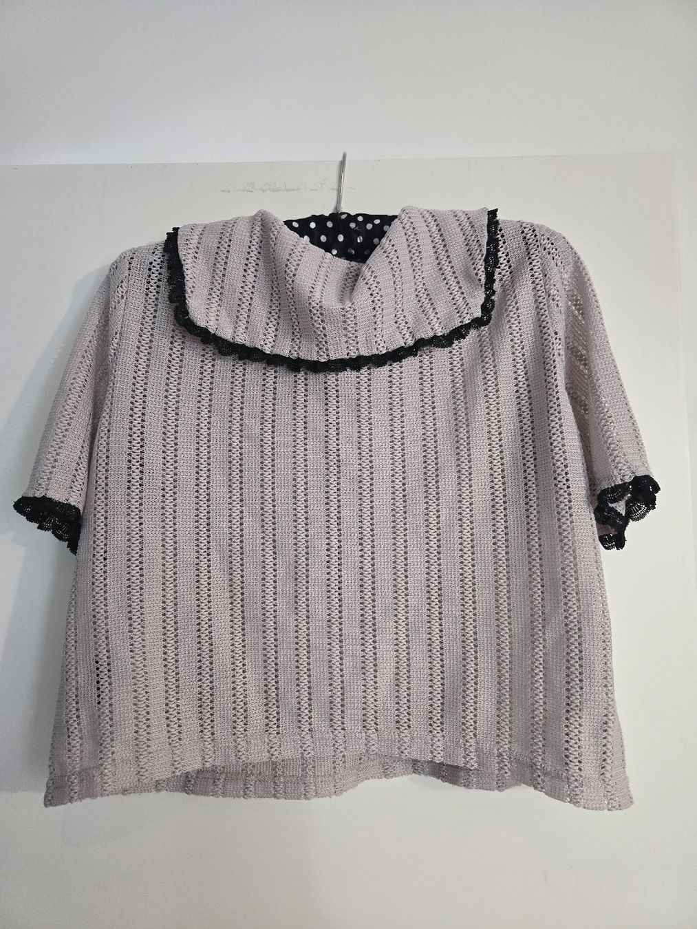 Camicette: süsse Strickbluse mit Kontrastabschlüssen, XL – Nuovo (secondo la descrizione) da Dübendorf venduto da Timulka 4