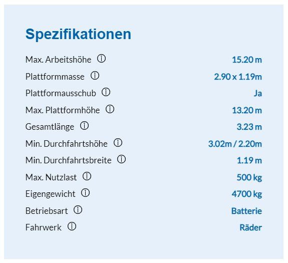 Piattaforme elevatrici & Crick: Lift Hubarbeitsbühne – Usato da Benken venduto da H.MahrBenken 5