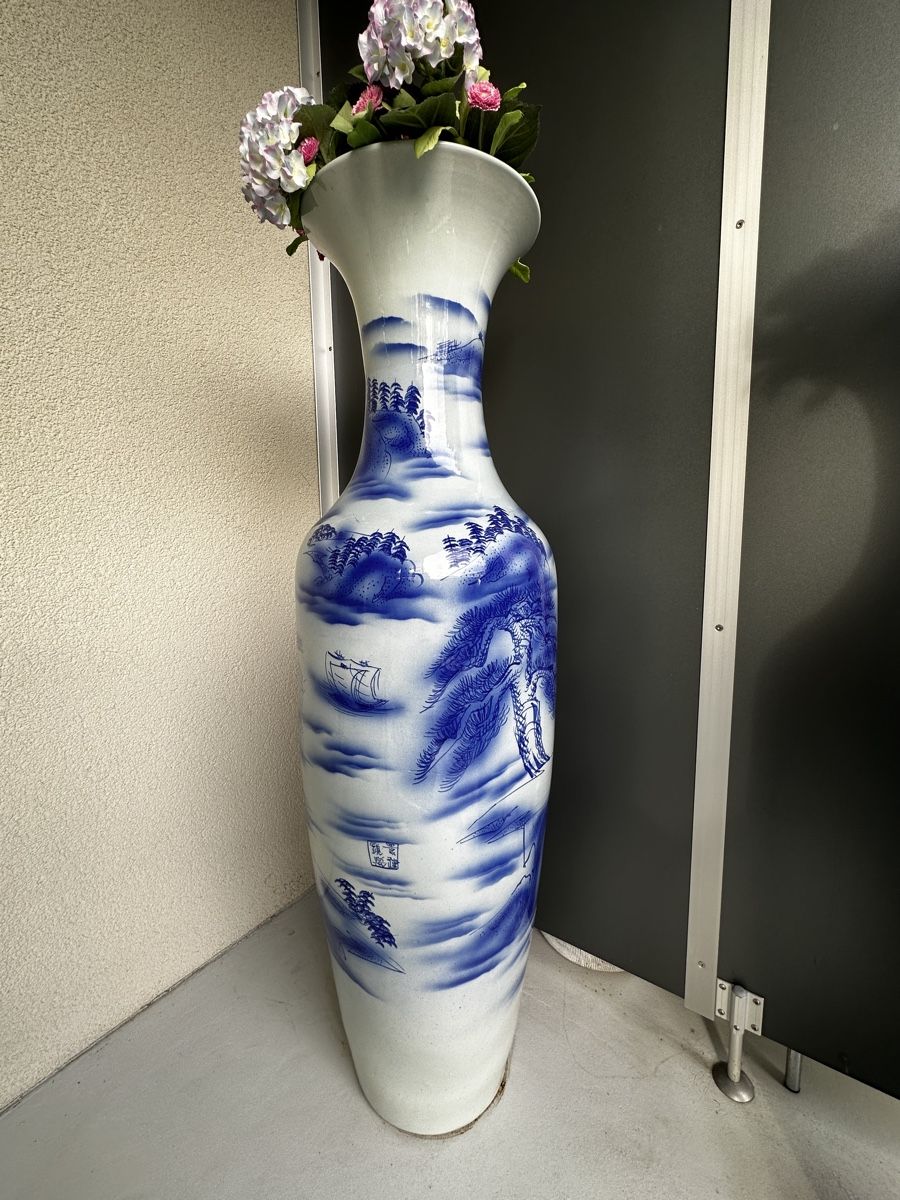 Tutte le decorazioni: Tall Blue & White Vases Pair - Summer Decor – Usato da Niederlenz venduto da bul_m9x7 2