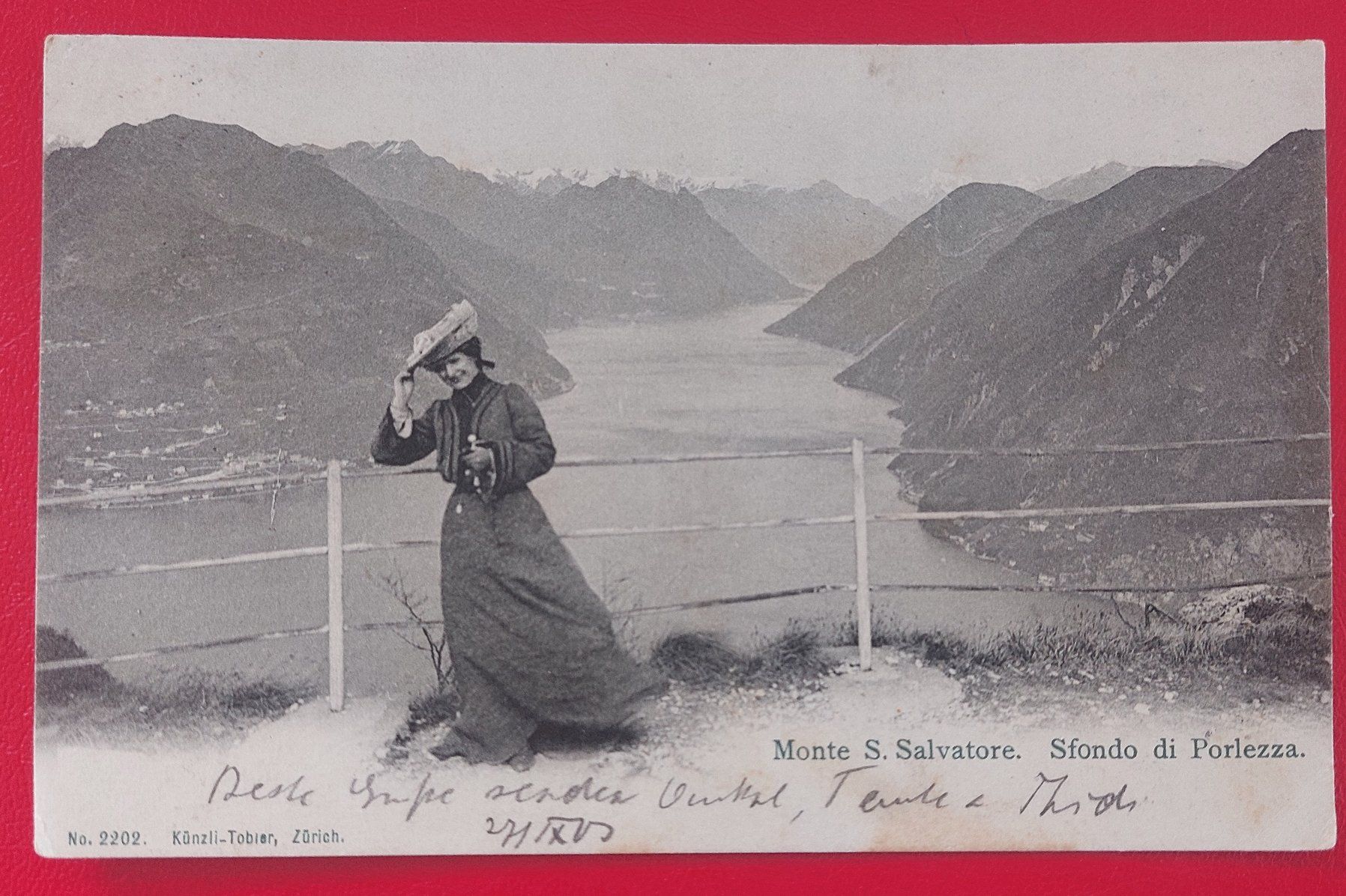 Cartoline postali: Monte S. Salvatore ; Sfondo di Porlezza – Usato da St-Légier-Chiésaz venduto da Theo006