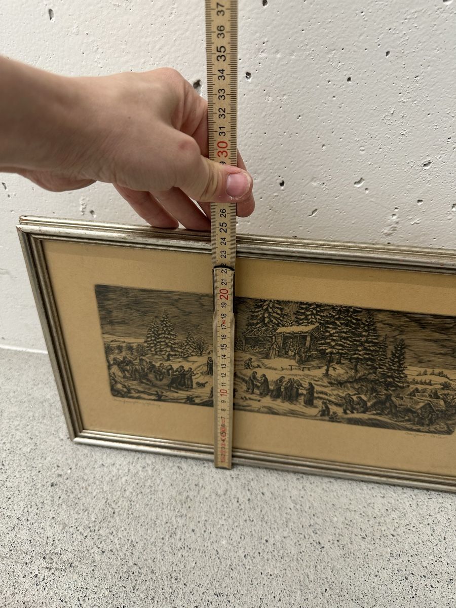 Foto & Immagini: Winterbild Radierung, signiert – Usato da Ebikon venduto da Gaenggeliwaar 1