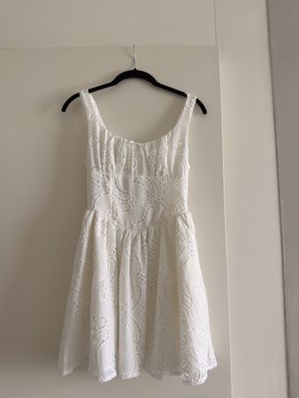 Reformation White Lace Dress Size 2