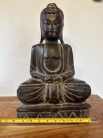 Antike Holzfigur Buddha Statue ca. 40 cm – Asiatische Deko