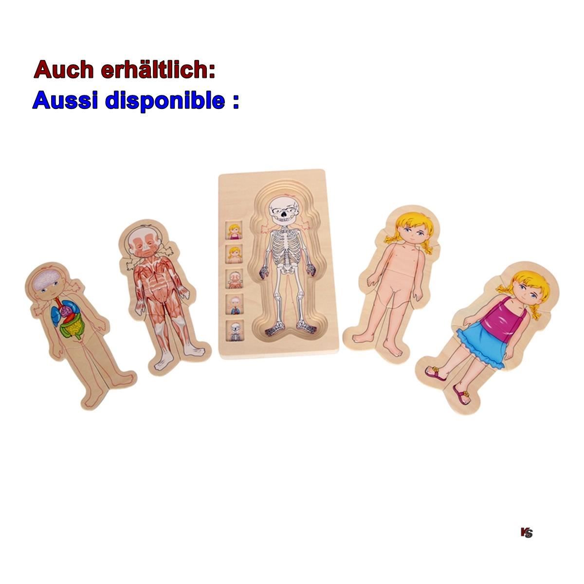 Puzzle: Holz- Steckpuzzle Anatomie Junge Tim – Nuovo e nell'imballaggio originale da Wettingen venduto da Swala 3
