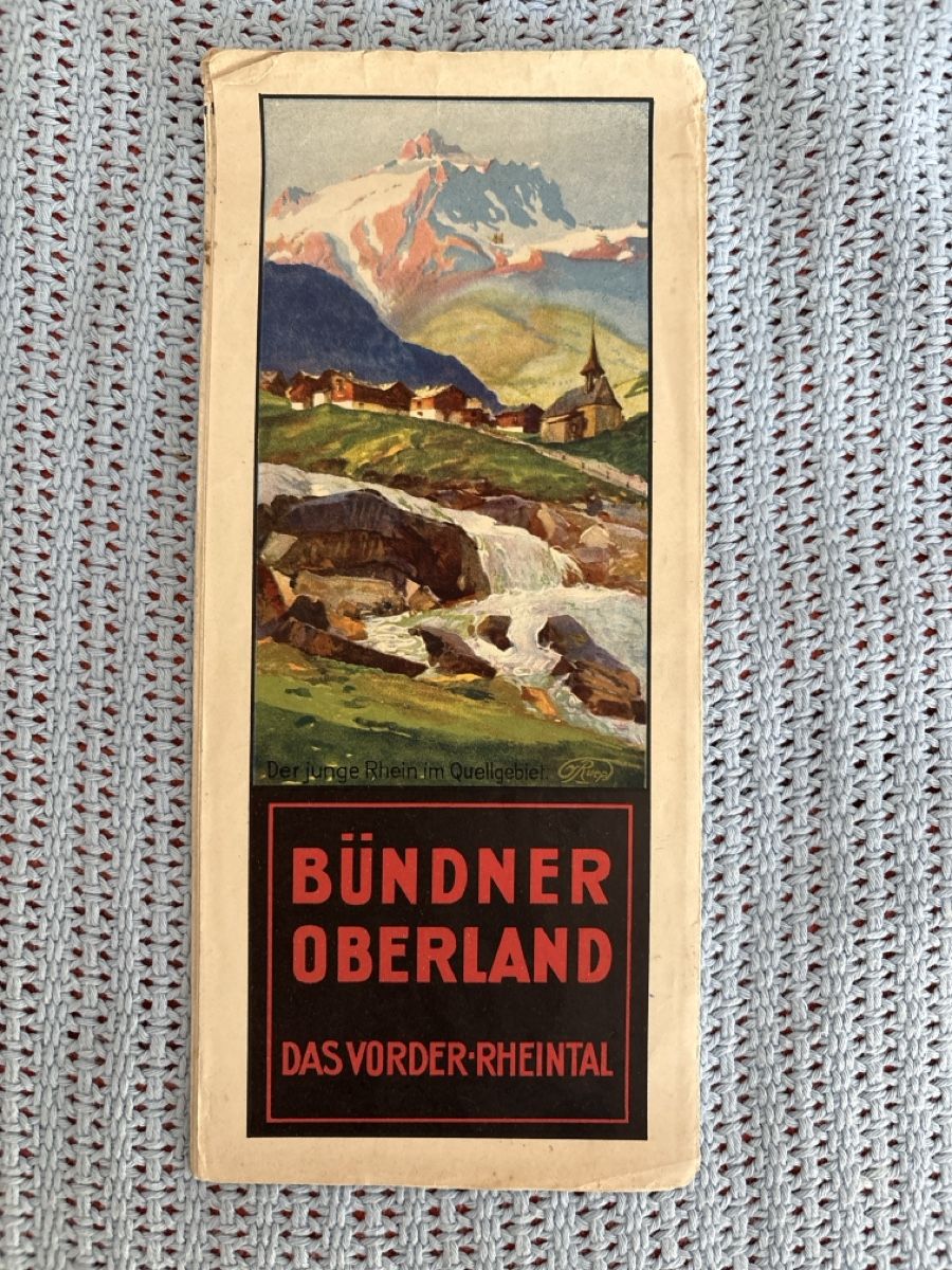 Documenti: Antiker  Prospekt Bündnerland mit Karte – Usato da Schaffhausen venduto da Reporter