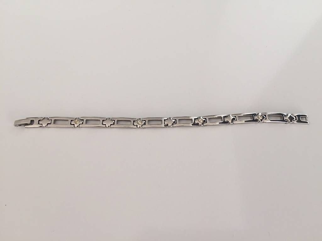 Bracciali & Braccialetti: Stainless Steel Armband mit Strasssteinen – Usato da Thalwil venduto da Suleigl 1