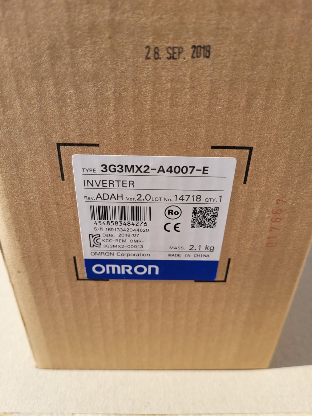 Wechselrichter: Omron Inverter 3G3MX2-A4007-E, Neu & Originalverpackt – Neu und originalverpackt aus St. Silvester von dan_c8f9 7